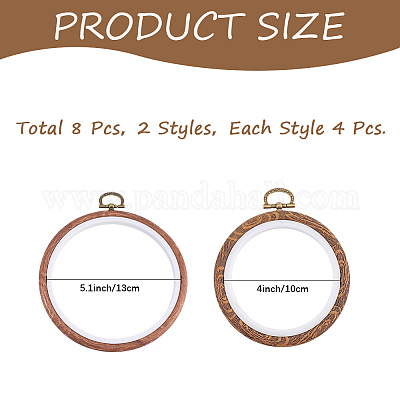 8 шт. 2 вида пластиковых пялец для вышивки крестом DIY-CP0012-37-1