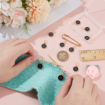 10 шт. сплав эмали кулон фиксирующие маркеры петель HJEW-BC00081-1