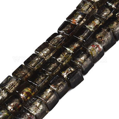 Бусины ручной работы бусины серебряной фольгой FOIL-N004-01A-11-1