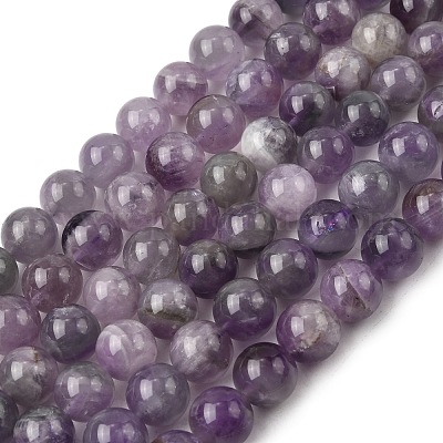 Круглые натуральные аметистовые бусинки G-S380-01C-02-1