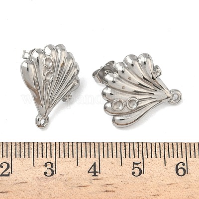 Фурнитура для сережек-гвоздиков из нержавеющей стали 304 STAS-Z175-02P-01-1