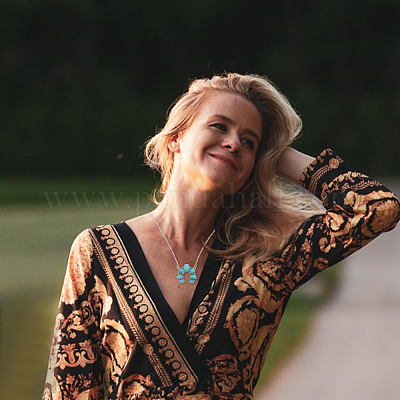 5 шт. 5 комплекта ожерелий с подвесками в виде цветка NJEW-AN0001-04-1