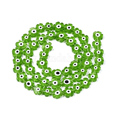 Бусы лэмпворк ручной работы LAMP-N023-002A-07-1