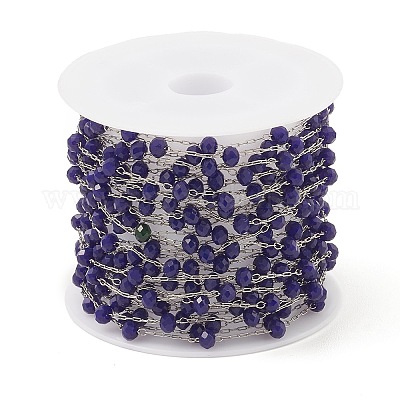 Стеклянные круглые цепочки из бисера CHS-B003-04D-1