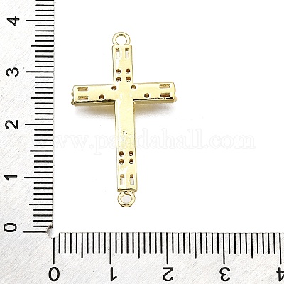 Латунный микропаве прозрачный кубический цирконий религия распятие крест соединительные подвески KK-Z100-22G-01-1