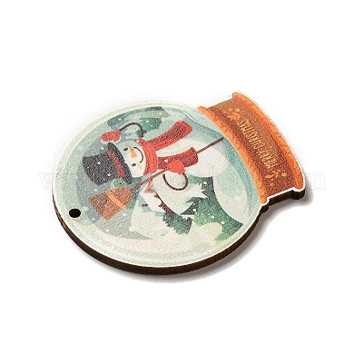 Деревянные подвески с односторонним принтом WOOD-H102-02I-1