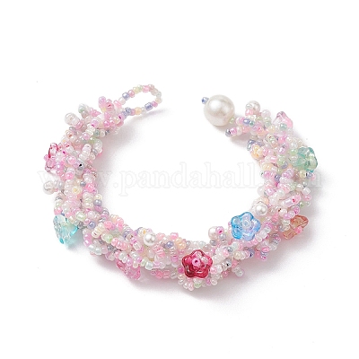 Браслеты из цветочного стекла BJEW-MZ00059-1