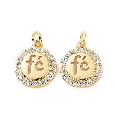 Покрытие стойки латунь микропаве прозрачные подвески из кубического циркония ZIRC-C042-02G-1