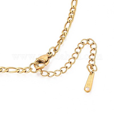 Цепочки Фигаро из нержавеющей стали 304 толщиной 3 мм NJEW-N058-13G-1