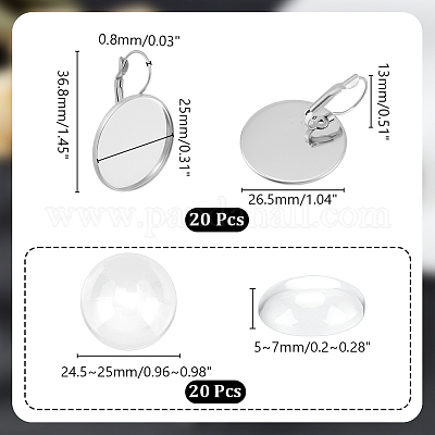 Набор для самостоятельного изготовления сережек-куполов DIY-UN0052-10-1