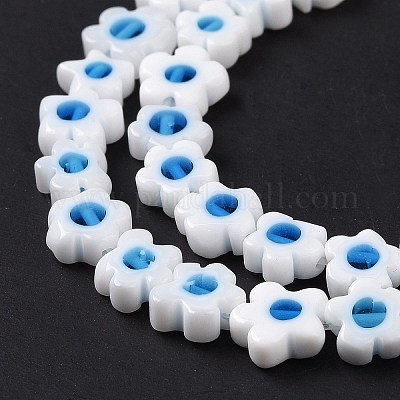 Ручной работы стеклянная бусина тысячецветник нитей LAMP-J035-8mm-66-1