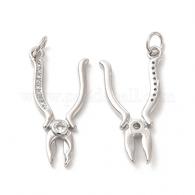 Подвески для инструментов из циркония с покрытием из латуни с микропаве KK-I699-13P-1