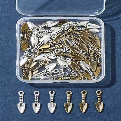 60 шт. 2 цвета подвески из сплава в тибетском стиле TIBEP-FS0001-23-1