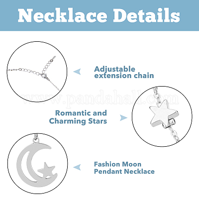 4 комплект из 4 подвесок в виде солнца и луны из нержавеющей стали 304 NJEW-FI0001-22-1