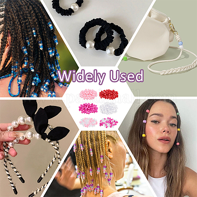 360шт 6 цвета пластиковые европейские бусины KY-NB0001-65-1