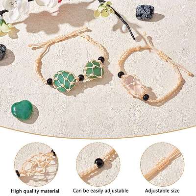 Регулируемый плетеный нейлоновый шнур макраме мешочек изготовление браслета AJEW-SW00013-12-1