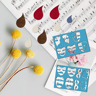 Акриловая серьга ручной работы шаблон DIY-WH0359-065-1