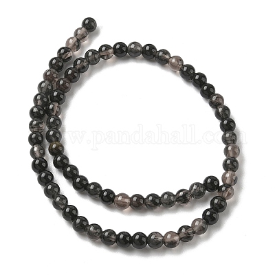 Натуральные ледяные обсидиановые бусинки G-P590-A03-6mm-02-1
