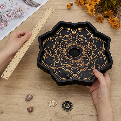 2 шт. 2 стиля держатель для курильницы из латуни и сосны AJEW-FH0006-22-1