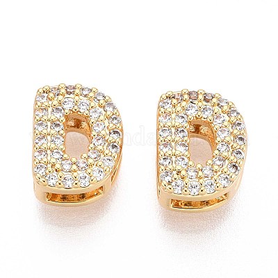 Латунные микропаве из прозрачного кубического циркония KK-T071-17G-D-1