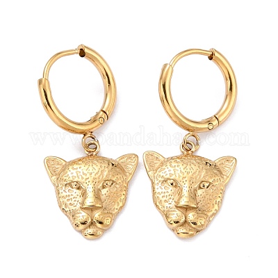 Серьги-кольца Huggie Hoop из нержавеющей стали 316 с ионным покрытием (IP) EJEW-L258-03G-1