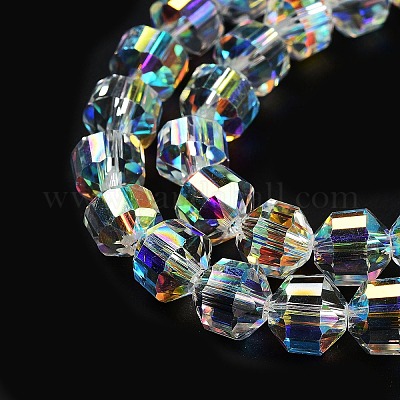 Гальванические нити стеклянных бусин-рондель EGLA-A036-09A-AB01-1