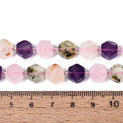 3 стиль нити из натуральных бусин розового кварца G-P534-A25-01-1