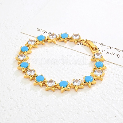 Женские браслеты из латуни с кубическими циркониями LN8502-1-1