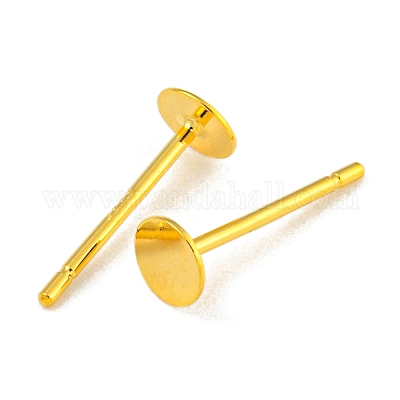 925 серебряная фурнитура для плоских серег-пусетов STER-K167-045C-G-1