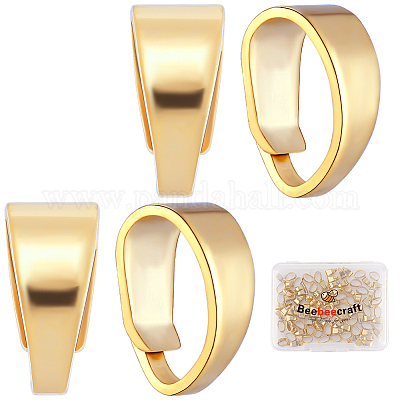 100 шт. латунные защелки на дужках KK-BBC0014-76G-1