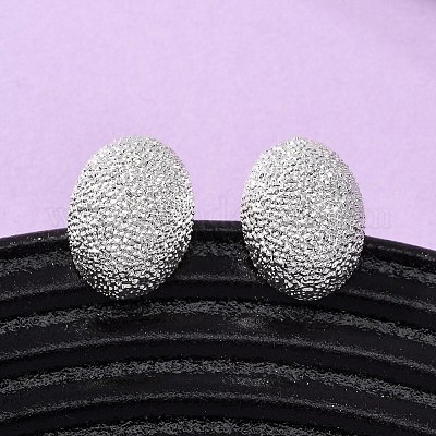 Серьги-гвоздики с текстурированной латунью EJEW-A143-02E-S-1