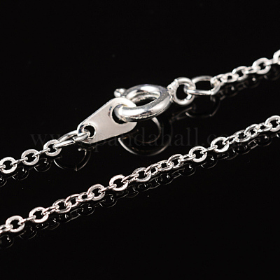 Ожерелья из латуни с серебряным покрытием X-SW028-S-1