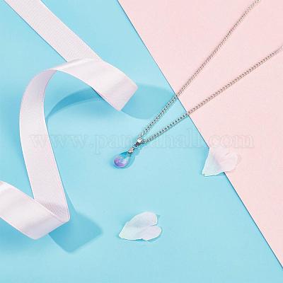 Benecreat 160шт 8.5x14.5мм окрашенные распылением стеклянные бусины в виде капелек GLAA-BC0001-05-1