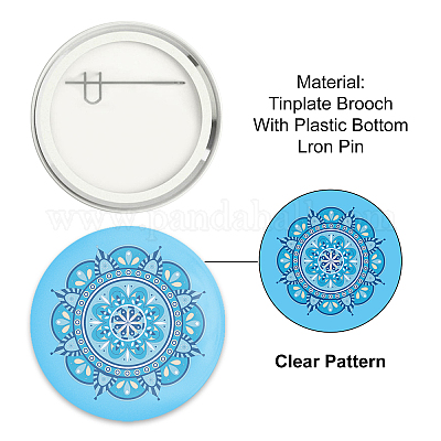 Брошь из белой жести JEWB-WH0013-020-1