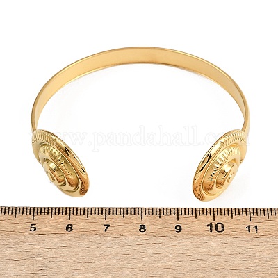 Браслеты-манжеты из нержавеющей стали 304 для женщин BJEW-C114-01G-1