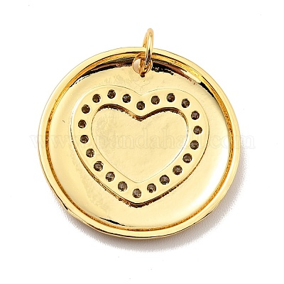 Латунные микро проложить кубического циркония подвески KK-E015-25G-1