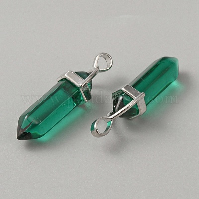 Стеклянные двойные заостренные подвески G-WH0016-40D-1