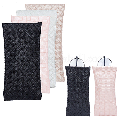 8шт 4-цветный футляр для очков из искусственной кожи AJEW-OC0002-87-1