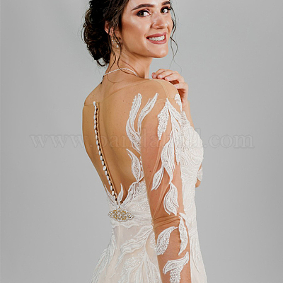 2 шт. сплав с украшением из стразов DIY-FH0006-82G-1