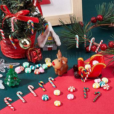 96шт 12 стиля кабошонов из полимерной глины ручной работы FIND-SC0009-87-1