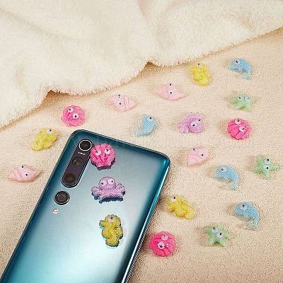 Кабошоны из смолы океанических животных CRES-SZ0001-23-1