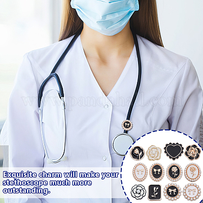 12 шт. подвеска в виде стетоскопа из смоляной эмали HJEW-OC00217-1