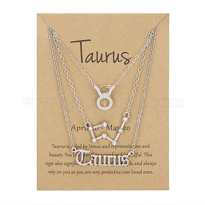 3 шт. 3 стиля сплава кристалл горный хрусталь созвездие кулон ожерелья наборы WGEBB06-04-1