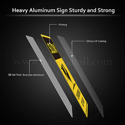 Уф-защищенный и водонепроницаемый алюминиевый предупреждающие знаки AJEW-WH0111-H15-1