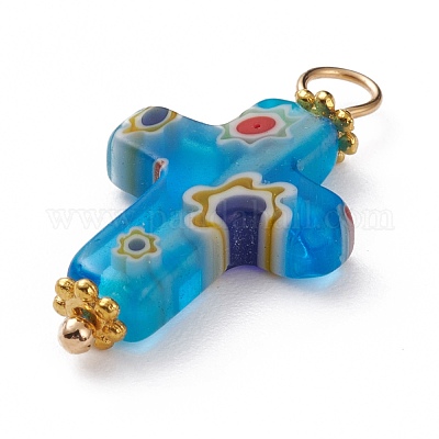 Стеклянные подвески миллефиори PALLOY-JF00577-1