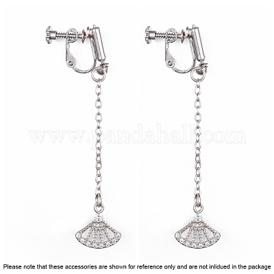 Латунный винт клипсы серьги выводы KK-N229-01C-1