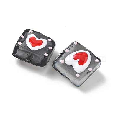 Эмалевые бусины ручной работы в технике лэмпворк LAMP-G147-02E-1