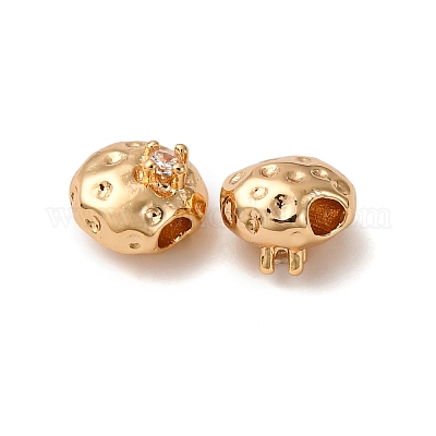 Латунные микропаве из прозрачного кубического циркония KK-Z112-23G-1