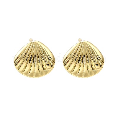 Латунь серьги EJEW-H157-01G-03-1