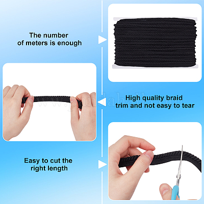 1 шт. полиэстеровый витой шнур для отделки губ OCOR-MA0001-08B-01-1